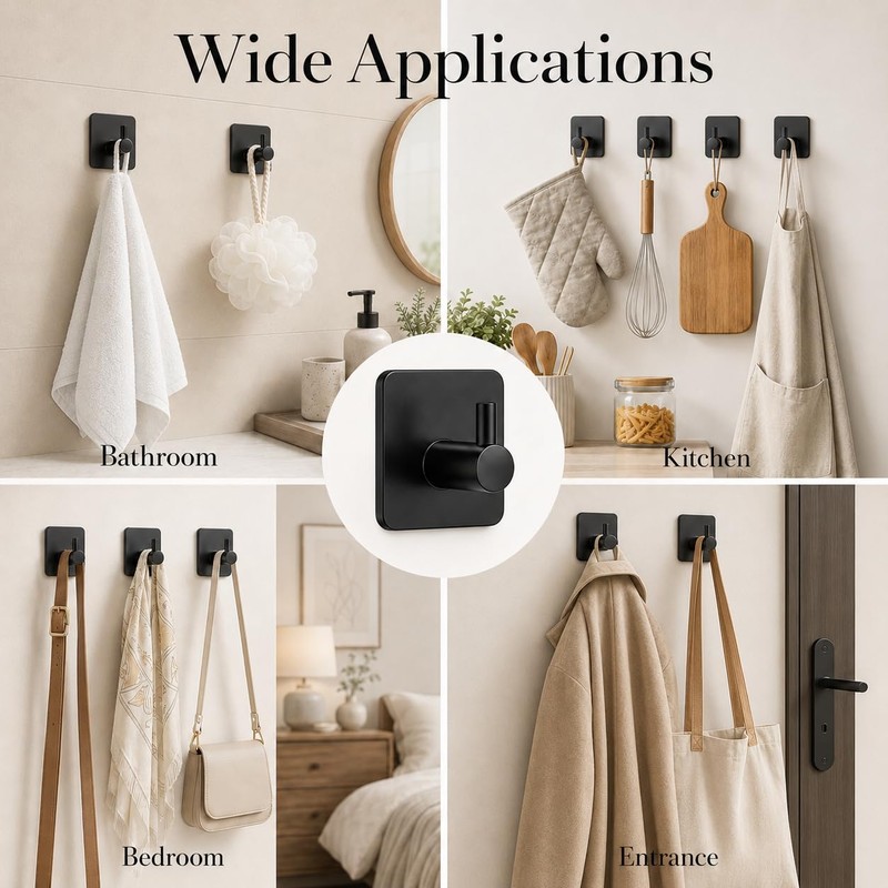Mujigaga Ganci Adesivi, Appendi Accappatoio Bagno, per Bagno o Cucina,