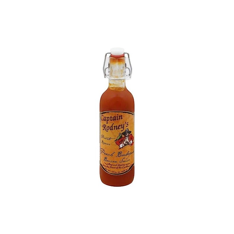 Captain Rodney's Spicy Peach Barbeque Sauce 17oz (1 Count)