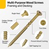 SVLING 340Pcs Multi-Purpose Wood Deck Screw Kit,#8#9 Bugle Head for