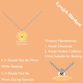 Lywjyb Birdgot Golden Retriever Necklace Dog Gift Golden Retriever Mom Necklace Gifts for Dog Owners (Golden NE ca)