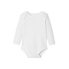 Vertbaudet VERTBAUDETPack of 5 Baby Slip-On Bodysuits, Long-Sleeved Basic, white