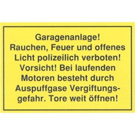 Connex DY220804 Sign 'Garage Indoor/Outdoor Use – 200 x 300 mm Weather-Resistant