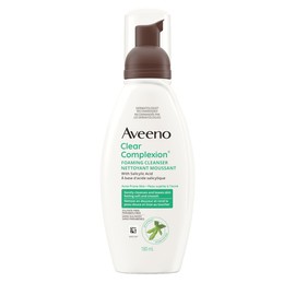 Aveeno Aveeno Clear Complexion Foaming Cleanser, Acne Face Wash, Salicylic Acid, Soy, Feverfew, Dry Skin & Oily Skin Care, 180mL