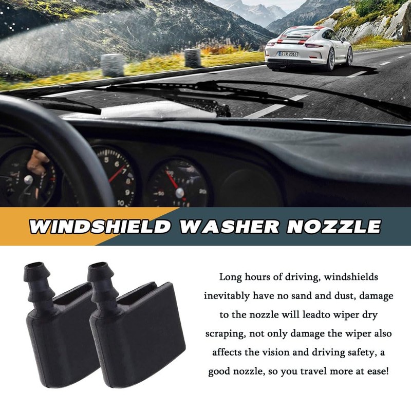 deemars 2PCS Windshield Washer Wiper Nozzle, Car Front Windshield Wiper
