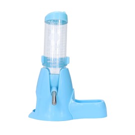 Litewoo Hamster Water Bottle with Food Container Base Hut No Drip Drinking Dispenser for Dwarf Hamster Rats Mouse Gerbil Mice（Blue 125 ML Removable Base）
