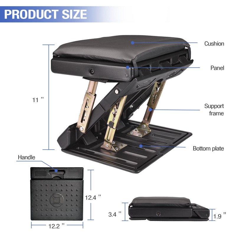 Leermart Foot Rest for Under Desk at Work 4-Level Height