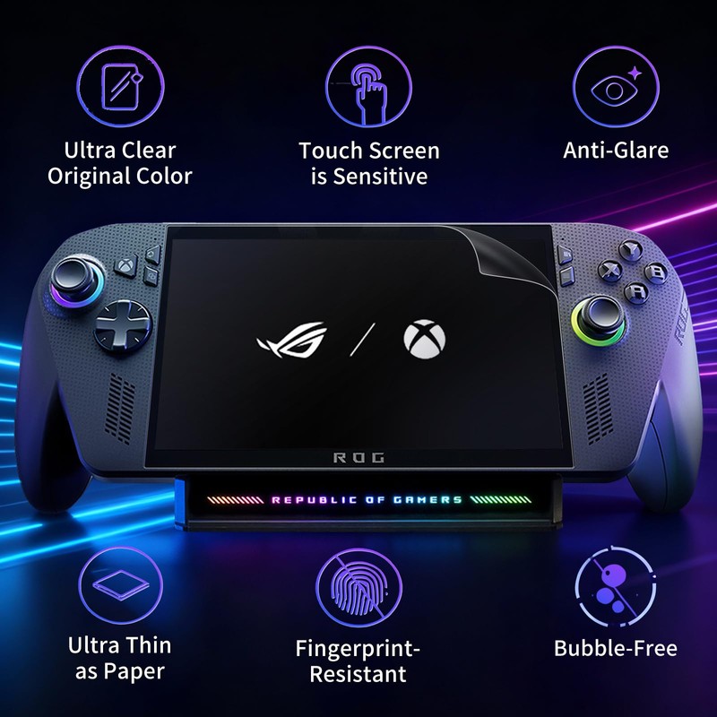 HAOLOCM 2 Pack AR Tempered Screen Protector for ROG Ally