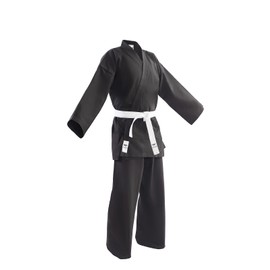 TOKYODO Karate gi Karate Uniform for Kids & Adults, Lightweight, Unisex with White Belt (Black, 00/120cm (3’11”))