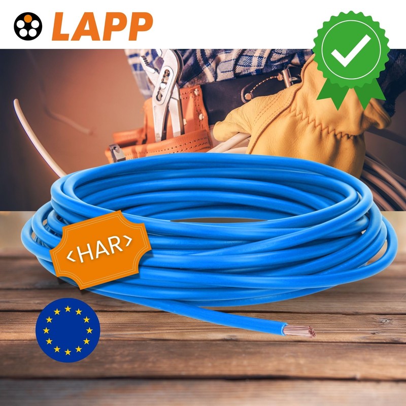 10 m Lapp 4520024 H07V-K 6 mm² Blue I Wiring