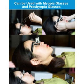 Lazyme Glasses Prism Glasses Horizontal Glasses Prism Spectacles Horizontal, Unisex Lazy Spectacles Lie Down for Reading/Watching TV (Black)