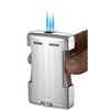 Visol Products Caseti Sparta Satin Gunmetal Triple Jet Flame Cigar