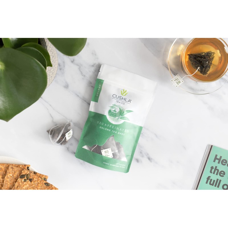Decaf Oolong Tea Bags, Decaffeinated Hot or Cold Brew, Smoky,