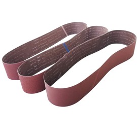 SACKORANGE 3 Pack 6 x 89 Inch Abrasive Sanding Belts - 80 120 and 240 Grit Aluminum Oxide Sanding Belts For Belt Sander (6'' x 89'')