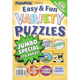Lot Of 3 Penny Press Easy And Fun Variety Puzzles