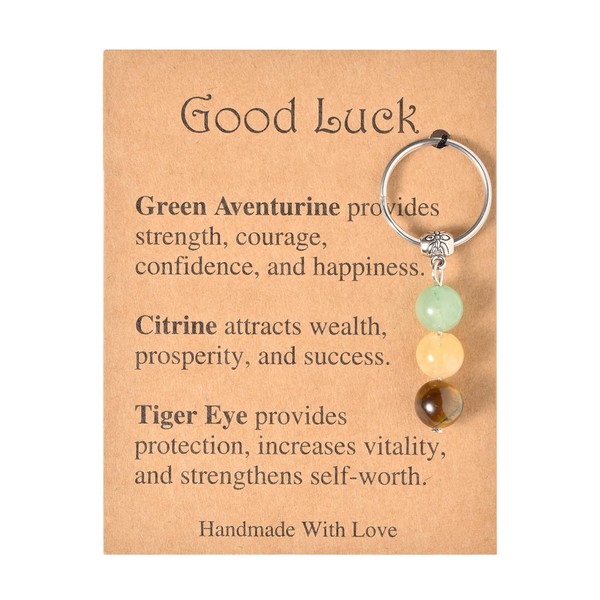 FZBYQWD Natural Healing Crystal Keychain, Energy-protecting Portable Accessory, a Keychain