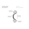 PIERCINGLINE Titanium Banana | 2 Epoxy Ring Balls | Curved