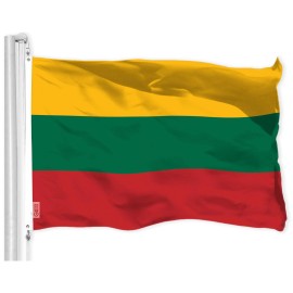 UD_USA American Flag & Lithuania Lithuanian Flag 3x5 Ft Printed 150D Polyester