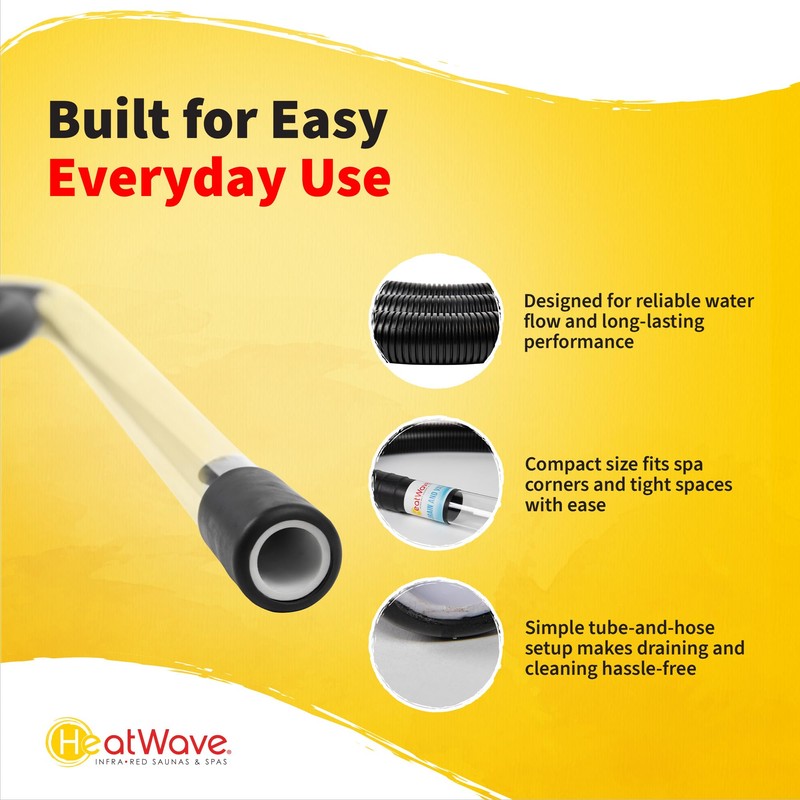 Heatwave Spa Drain and Vacuum with Hose – NP5877 Self-Priming