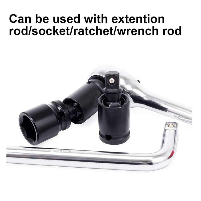 1/2'' Drive Impact Socket Metric Deep Universal Joint Adapter Swivel