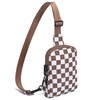 INICAT Mens Crossbody Bag Small Checkered Sling Bag for Women