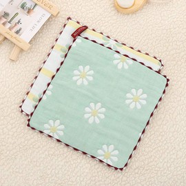 Gaze Handkerchief Towel, Face Towel, Hand Towel, Loop, Gauze Handkerchief, Cute Handkerchief, Gift, Crown Pattern, Baby Shower, Girls, Boys Mushroom Pattern, Flower Pattern, Towel Handkerchief, 6-ply