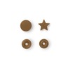 Prym 393211 sew-Free Popper Colour Snaps Star Gold, Silver, One