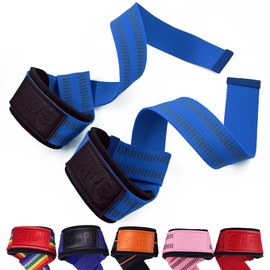 Lifting Straps for Weightlifting, Gym Wrist Wraps，Support for Strength Training, Bodybuilding (blue)