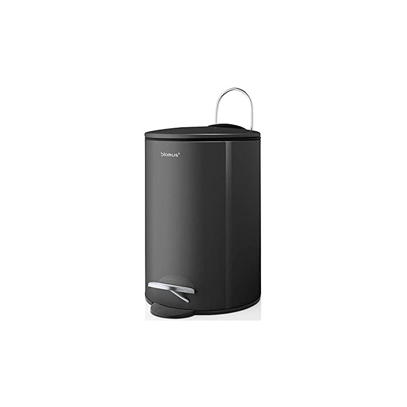 Blomus TUBO Pedal Bin Made of Powder-Coated Steel, Anthracite, 3