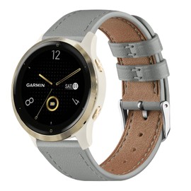 Vanjua Band for Garmin Venu 3S / Venu 2S / Vivoactive 4S / Vivomove 3S / Forerunner 265s Watch Bands, 18mm Quick Release Leather Replacement Wristband Sport Strap for Garmin Forerunner 255S / 265S Bands Women Men