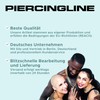 PIERCINGLINE Titanium Labret with Internal Thread Bow + 2 Chains
