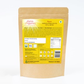 Darsa Organics Ashwagandha Root Cut & Sifted | 4 oz Resealable Pouch | Withania Somnifera | USDA Organic | Vegan | Gluten Free | Non-GMO | Herbal Supplements