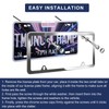 ELECTRONLUMEN Stainless Steel License Plate Frames Silver Fit Standard US