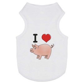 'I Love Pigs' Pet Dog/Cat T-Shirt (PT00095203)