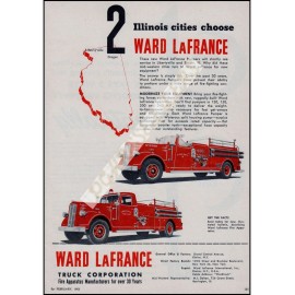 Ward LaFrance Fire Truck Apparatus VTG Brochure Ad Photograph Print 8.5x11"
