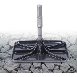 DNYSYSJ Ramming Plate, Manganese Steel Tamper Rammer Plate Compactor Rammer Plate for Paving Stones Snoring Tablet Tree Transplanting Tool