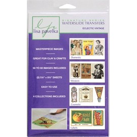 Lisa Pavelka Eclectic Waterslide Transfer 4 pcs
