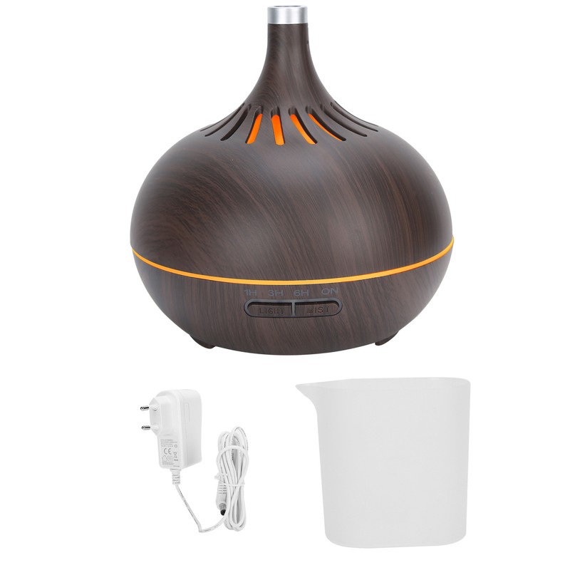 Wood Grain Home Humidifier Ultrasonic Aroma Diffuser with LED Light