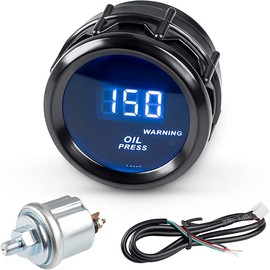 WATERWICH Oil Pressure Gauge 0-150 PSI DC12V Press Gauge Meter Kit 2inches 52mm for Car Truck Vehicle Automotive