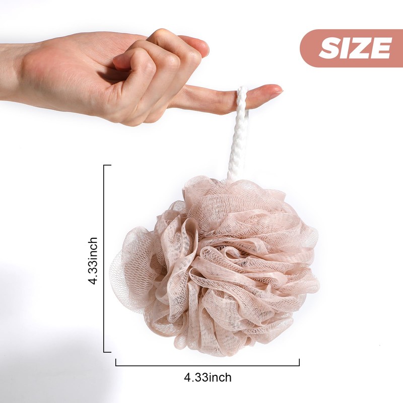 Pack of 4 Shower Puff Bath Sponge - Extra Soft