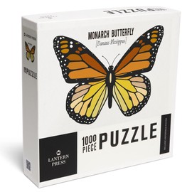 Lantern Press 1000 Piece Jigsaw Puzzle, Monarch Butterfly, Specimen