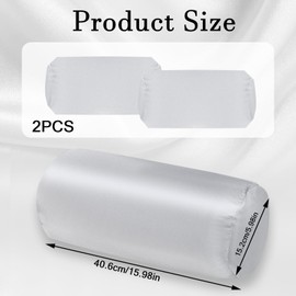 LLMSIX 2pcs Neck Roll Pillow Cover, 16 x 6 Inch Cylinder Pillows Case with Zipper, Bolster Pillow Covers for Cylindrical Cushion