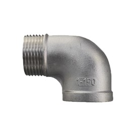 1 x Stainless Steel Pipe Fitting, 90 Degree Bend, 1 Inch, DN25 Male and Female Thread Hose Connector Pipe Connector
