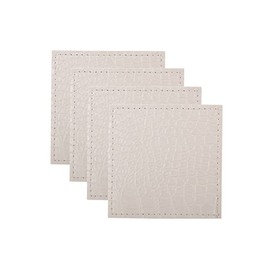 Maxwell & Williams Table Accents Leather Look Alligator Coaster 10x10cm Set of 4 White