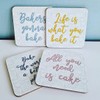 Crumbs by Collette Baking Pun Coasters - Boxed Gift Set