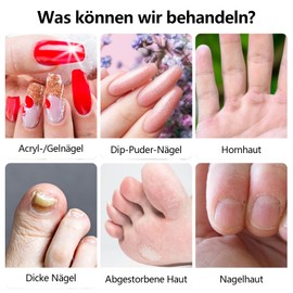 Electric Nail Cutter, LED Light, Adjustable Speed and Direction of Rotation, Manicure and Pedicure Set for Gel Nails, Acrylic Nails, Cuticle Removal