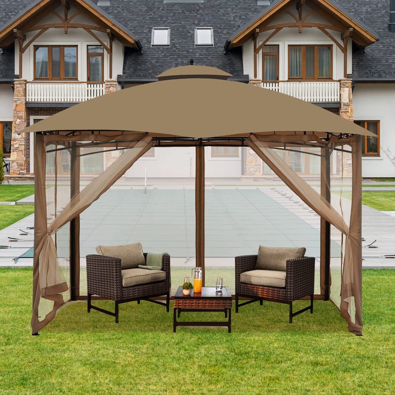 Gazebo Universal Replacement Mosquito Netting – Hugline 10' x 12'