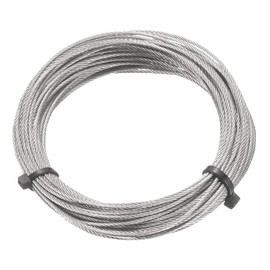 sourcing map 304 Stainless Steel Cable Wire Rope Kit 33FT (10M) Long 3/64" (1.2mm) Dia 7x7 Strand Core Aircraft Cable Marine Grade for Deck Railing System Outdoor Hanging Kit Garden
