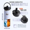 Water Bottle – Double-Wall Insulated Stainless Steel with Straw &