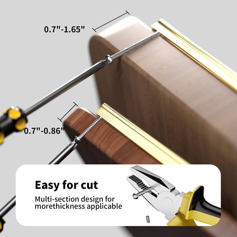 Cobbe 10 Pack i-Shaped Champagne Bronze Cabinet Pulls 7-9/16 inch(192