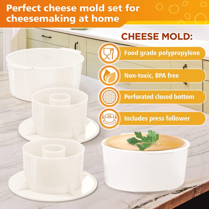 Cheese Mold – Cheese Making Kit 2 pcs – Cheesemaking